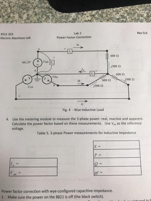 Solved Rev 0.0 EELE 355 Electric Machines Lab Lab 2 Power | Chegg.com