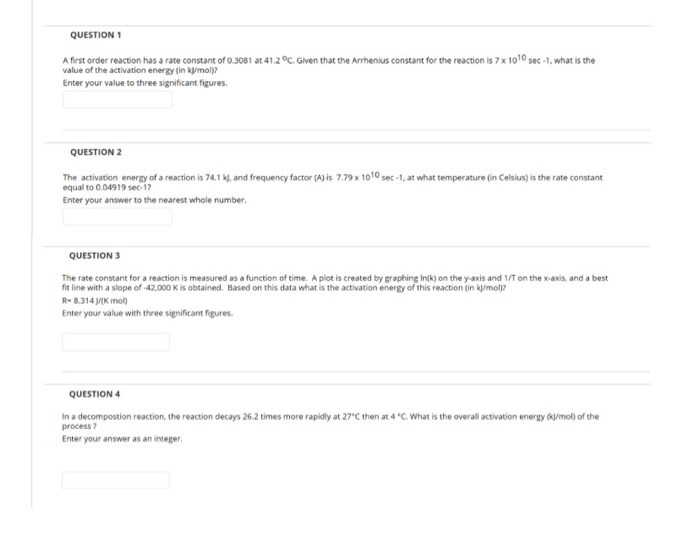 Solved QUESTION 1 Suppose you have measured the kinetics of | Chegg.com