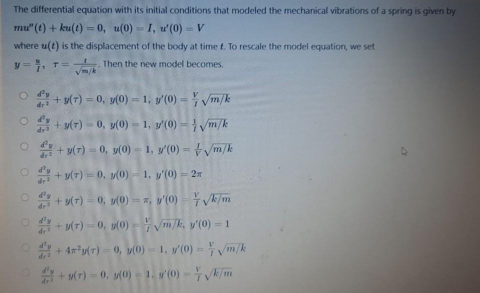 Solved The Differential Equation With Its Initial Conditi Chegg Com