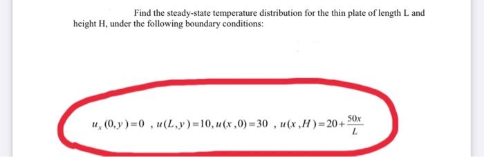 Solved Find the steady-state temperature distribution for | Chegg.com