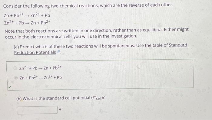 Solved Consider the following two chemical reactions, which | Chegg.com
