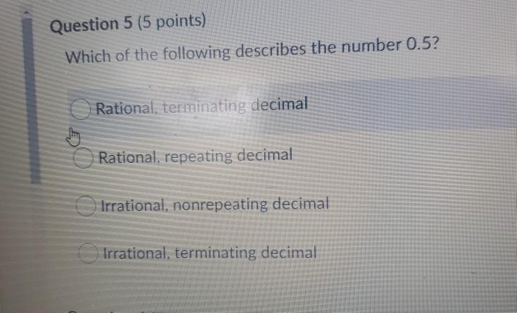 which of the following is a rational number 5