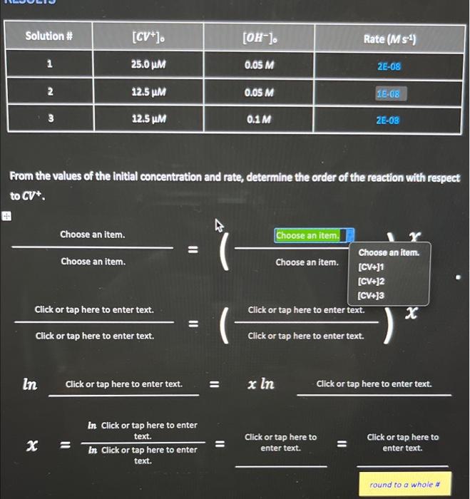 Solved From The Values Of The Initial Concentration And | Chegg.com