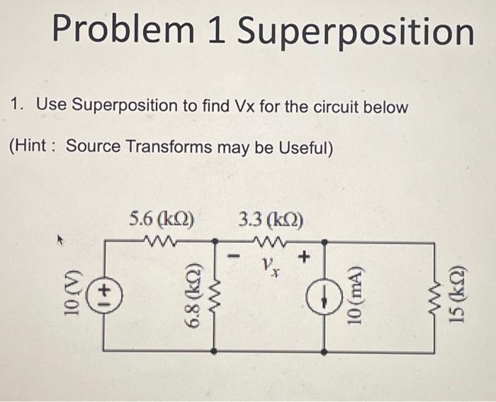 Solved Problem 1 Superposition | Chegg.com