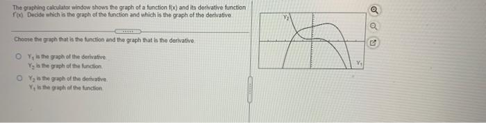 Solved The graphing calculator window shows the graph of a | Chegg.com