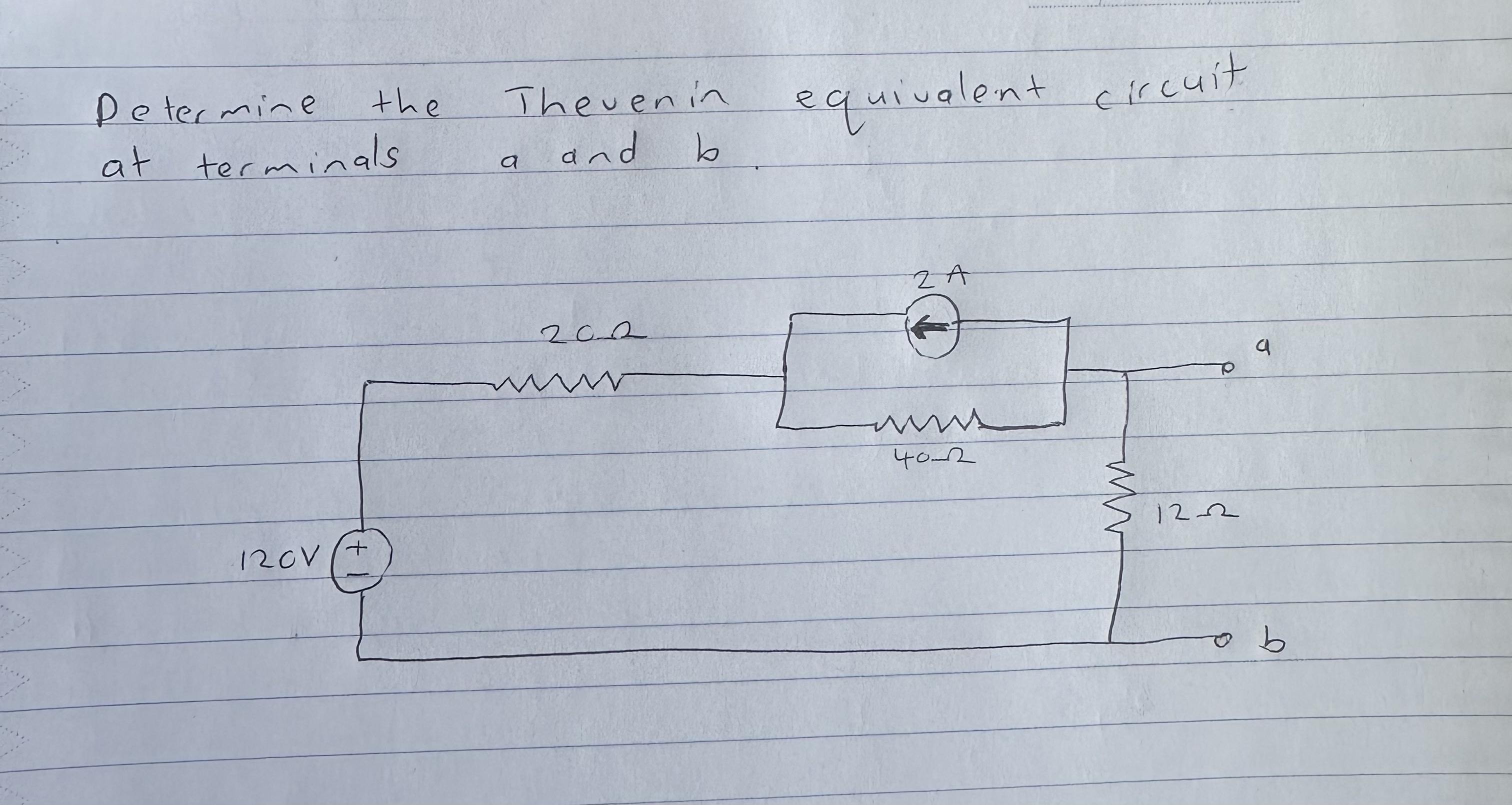 Solved Determine the Thevenin equivalent circuit at | Chegg.com