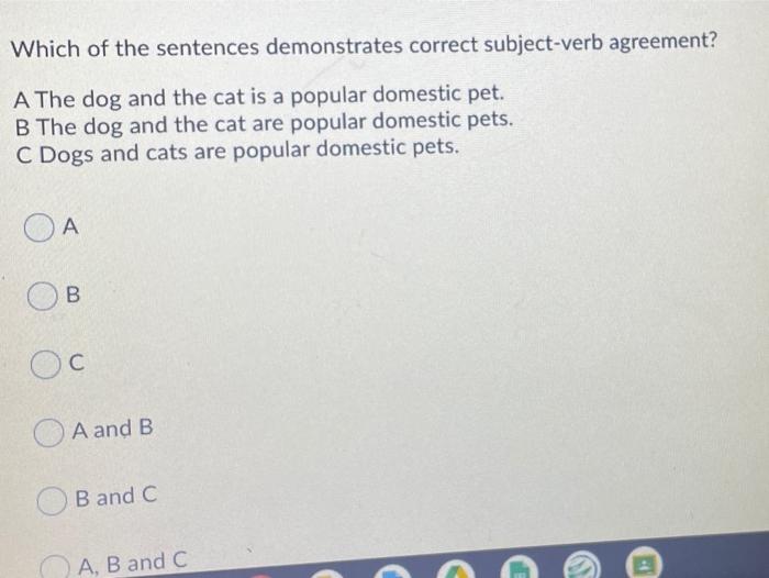 Solved Which of the sentences demonstrates correct