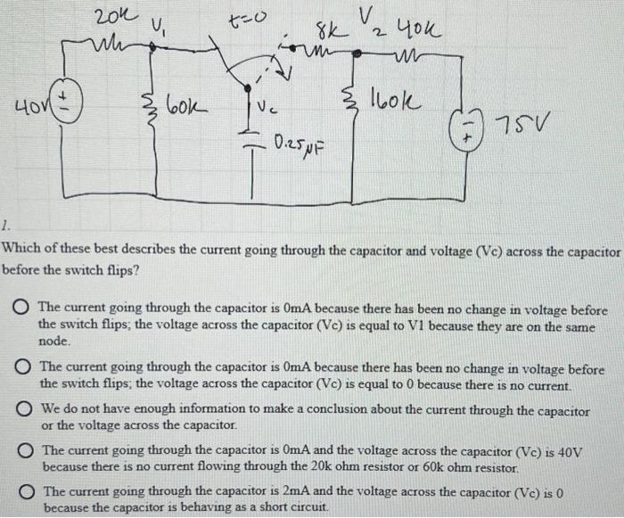 Solved Which of these best describes the current going