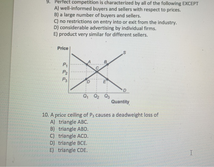 Solved 9. Perfect competition is characterized by all of the | Chegg.com