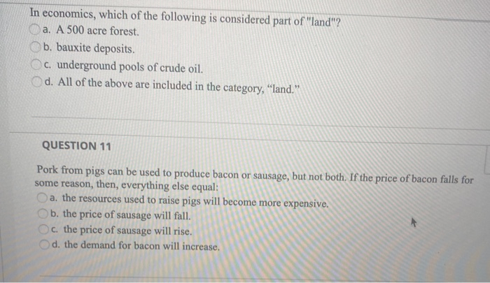 Solved 1 points Save Ans QUESTION 1 Economists assume that | Chegg.com