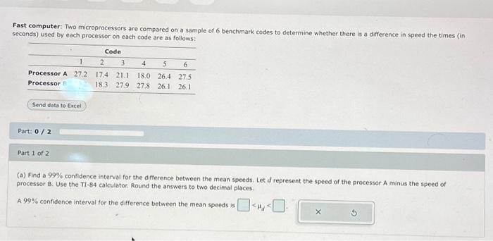 Solved Fast computer: Two microprocessors are compared on a | Chegg.com