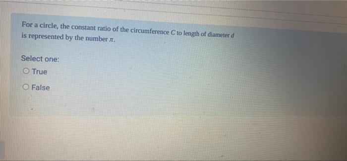 circumference of a circle bears a constant ratio with its diameter