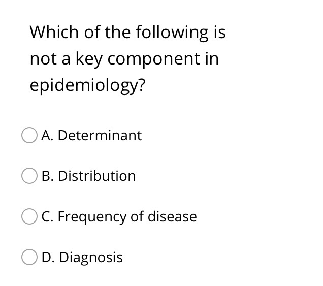 Solved Which of the following is not a key component in | Chegg.com