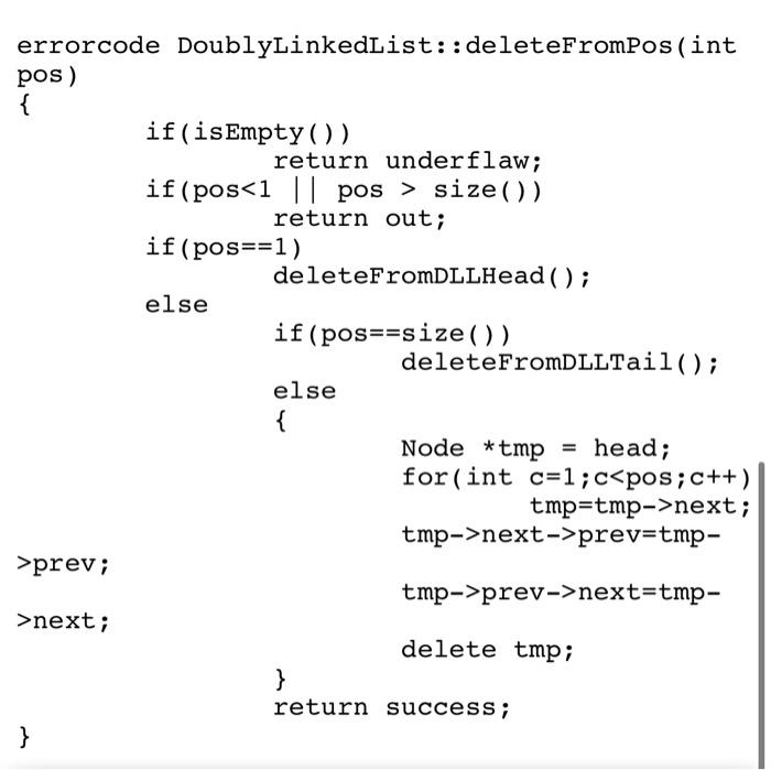 Solved i want to write a c++ doubly linked list accourdding | Chegg.com