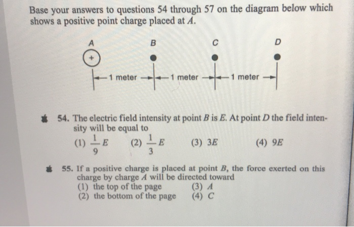 Solved Base your answers to questions 54 through 57 on the | Chegg.com
