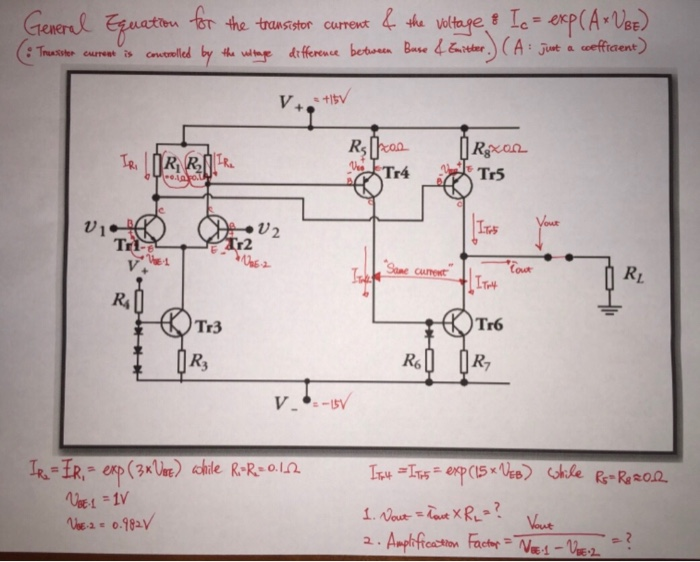 Solved General Equation for the transistor current & the