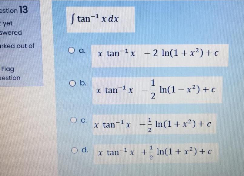 Solved The equation sinh x = 1 equivalent to one of the | Chegg.com