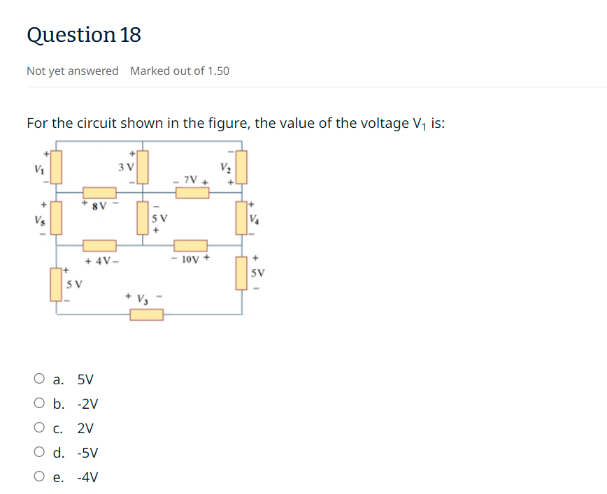 Solved Not yet answered Marked out of 1.50For the circuit | Chegg.com