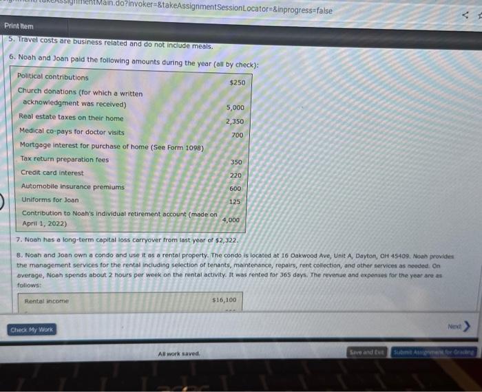 Comprehenslve Problem 1 - Part 1: Taxpayer | Chegg.com