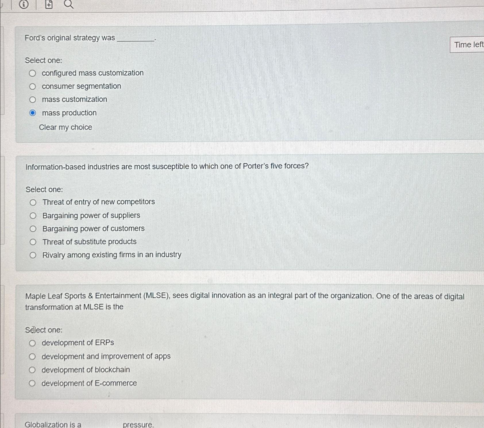 Solved Ford's original strategy wasSelect one:configured | Chegg.com