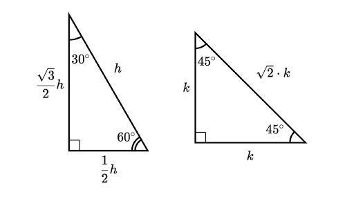 Solved The 30 60 90 Triangle And The 45 45 50 Triangle Are Chegg Com