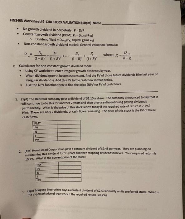 Step 3: Determine the Cash Flows to enter into the CF | Chegg.com