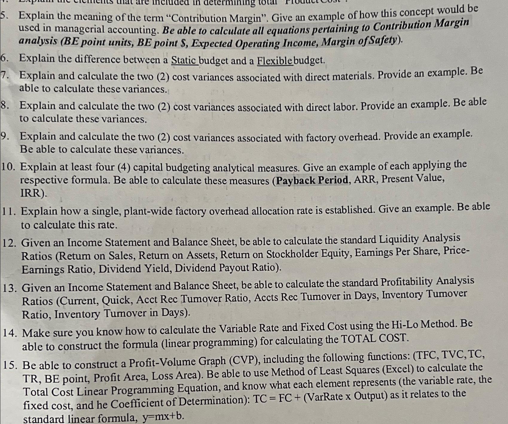 Solved Explain the meaning of the term "Contribution