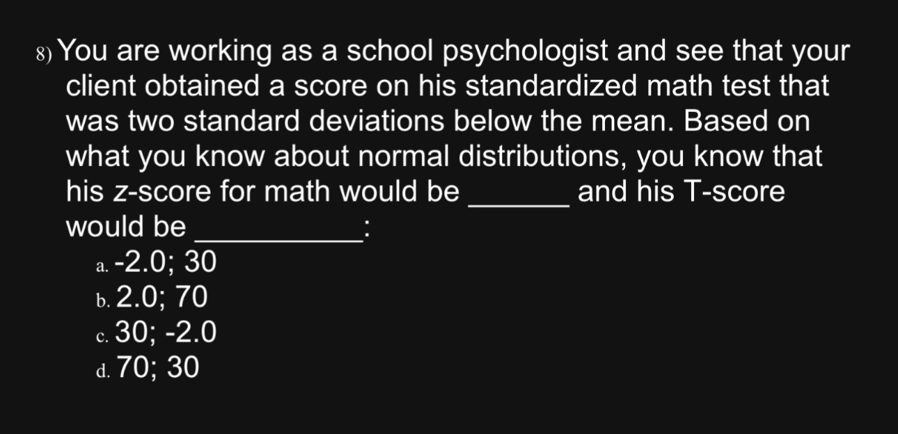 Solved You are working as a school psychologist and see that | Chegg.com