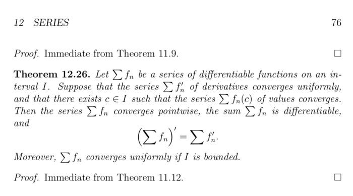 Solved Real Analysis(Series): Prove the following problem | Chegg.com