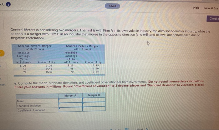 Solved 6 Saved Help Save & Exit Check General Meters is | Chegg.com