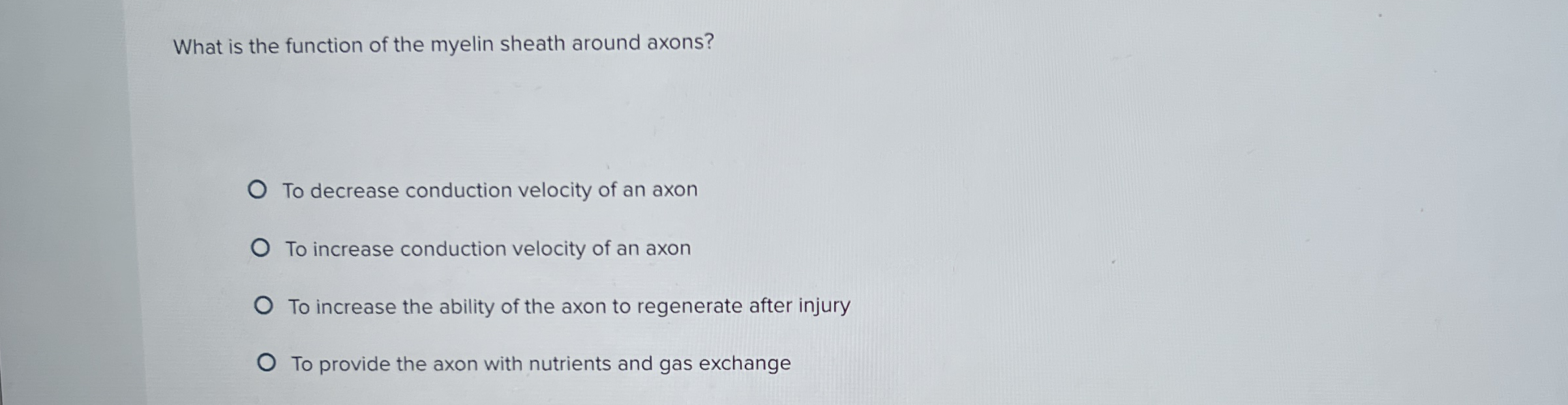 What is the function of the myelin sheath around | Chegg.com