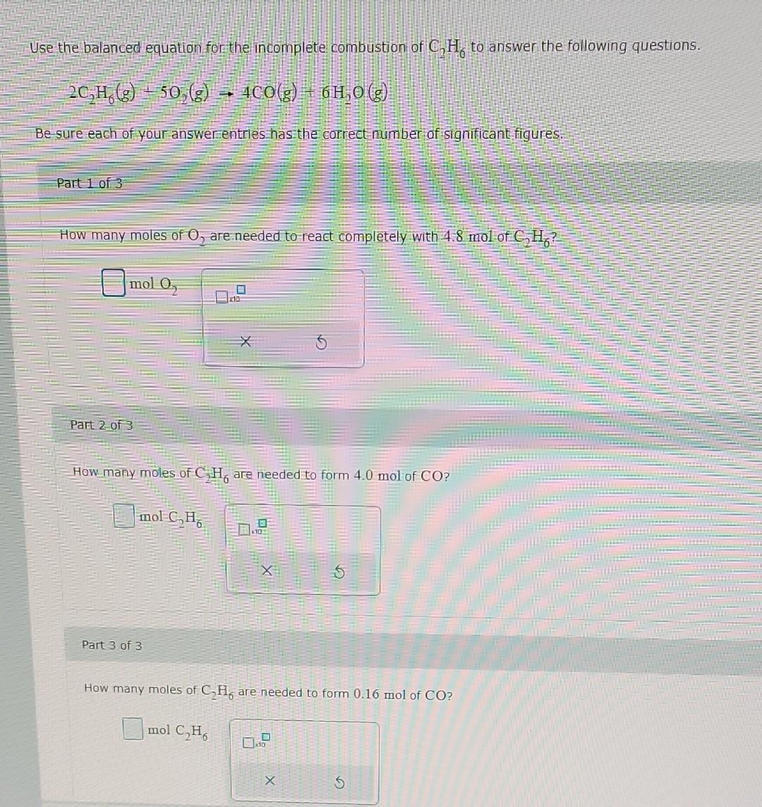 Solved Use the balanced equation for the incomplete | Chegg.com