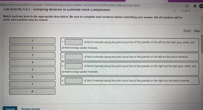 Solved Lab Activity 5.6.1 - Sampling Minerals to estimate | Chegg.com