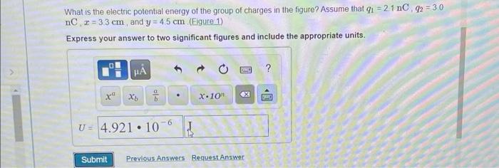 Solved What Is The Electric Potential Energy Of The Group Of | Chegg.com