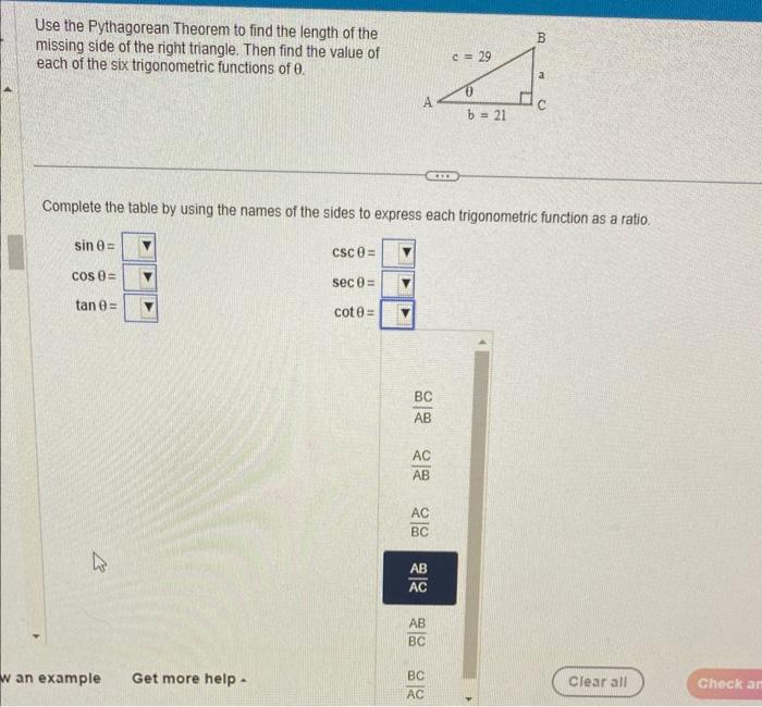 Solved Use the Pythagorean Theorem to find the length of the | Chegg.com