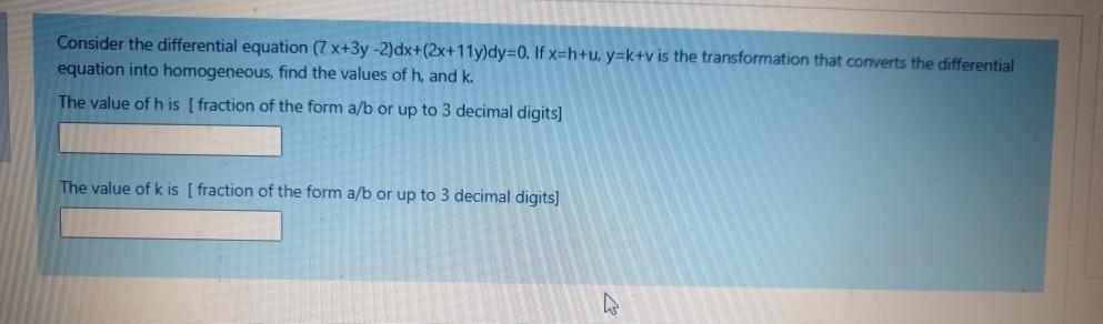 Solved Consider The Differential Equation 7x 3y 2 Dx 2x Chegg Com