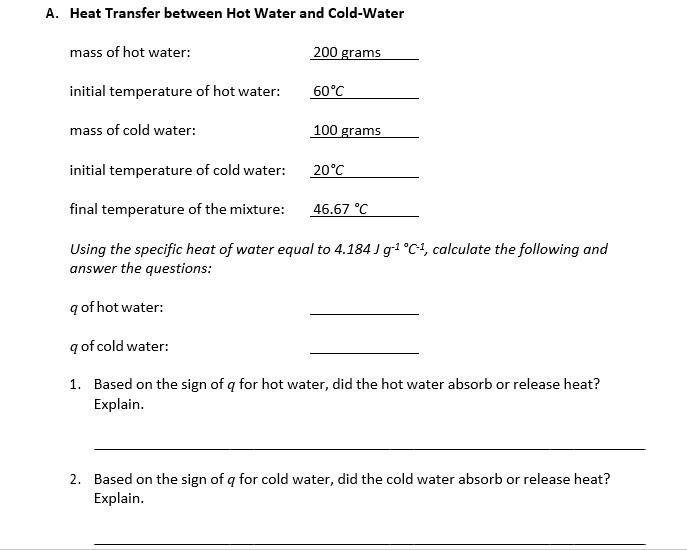 HOTS Questions, Heat