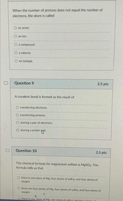 Solved When the number of protons does not equal the number | Chegg.com