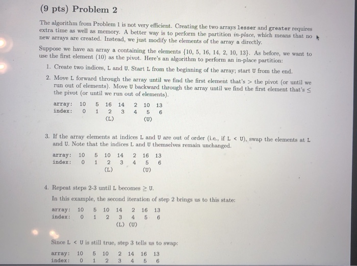 Solved (9 pts) Problem 2 The algorithm from Problem 1 is not | Chegg.com