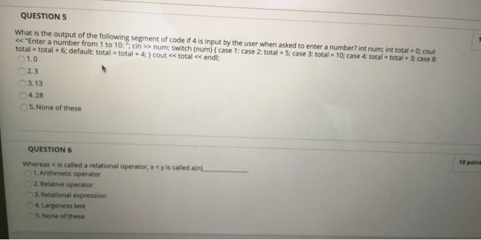 Solved question Completion Status: 10 points QUESTION 1 What | Chegg.com