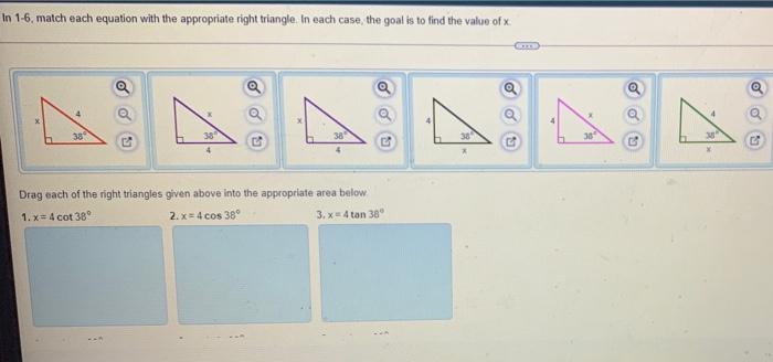 Solved In 1-6, match each equation with the appropriate | Chegg.com