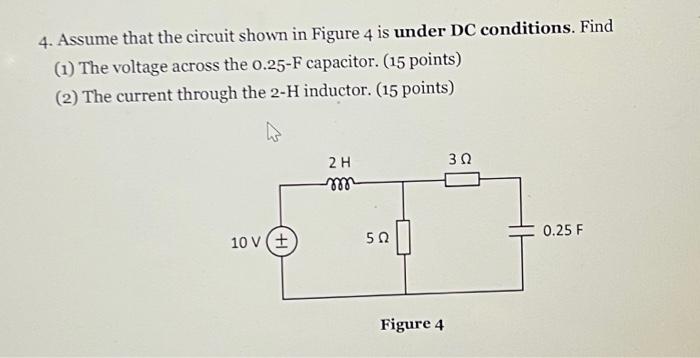 Solved 4. Assume that the circuit shown in Figure 4 is under | Chegg.com