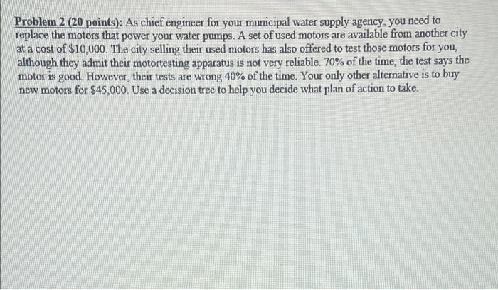 Solved Problem 1 (20 points): The management team of a | Chegg.com
