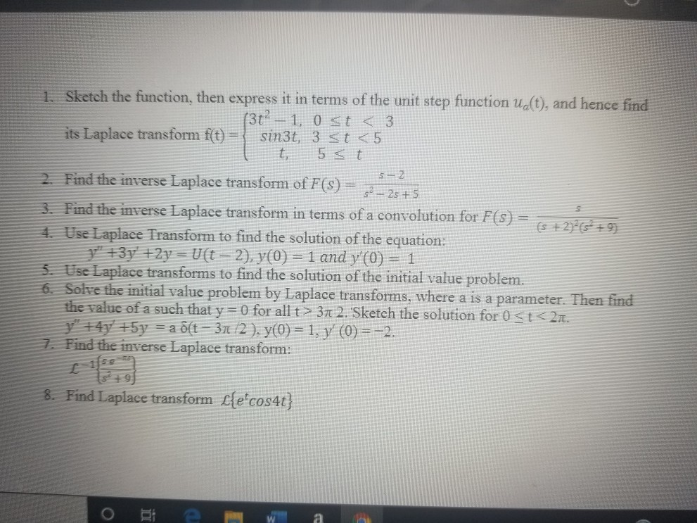 Solved Sketch the function, then express it in terms of the | Chegg.com
