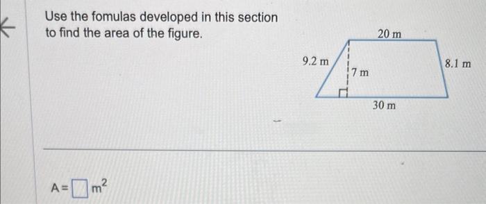 Solved Use the fomulas developed in this section to find the | Chegg.com