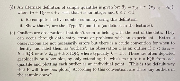 Solved 4 Consider The Following Realisations From X 43 Chegg Com