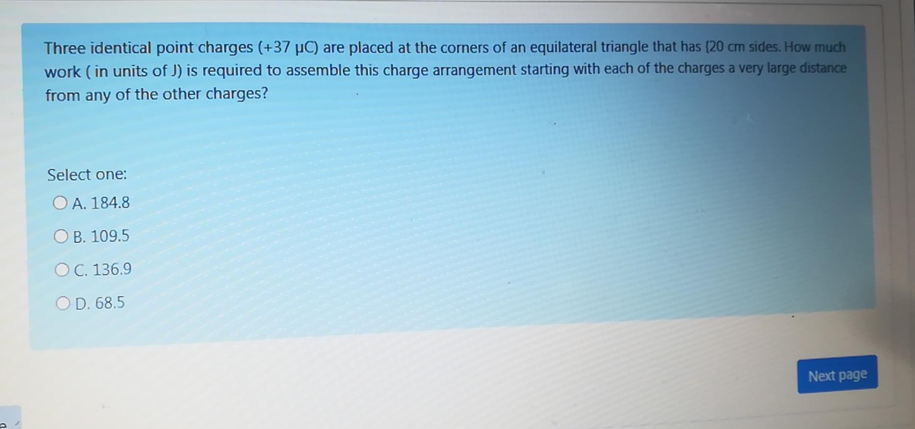 Solved Three identical point charges (+37 PC) are placed at | Chegg.com