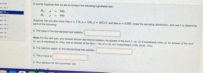Solved (2 points) Suppose that we are to conduct the | Chegg.com