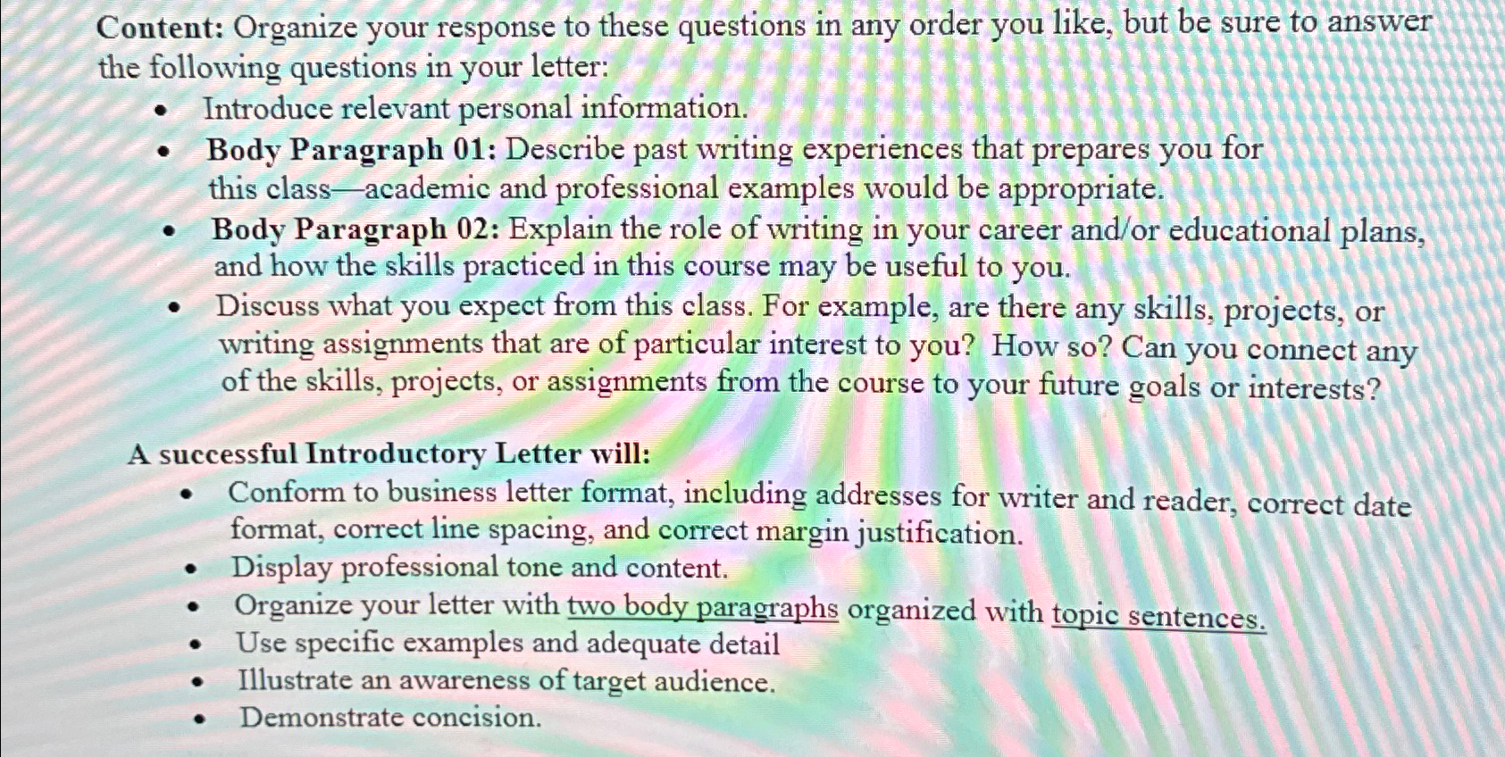 Solved Content: Organize your response to these questions in | Chegg.com
