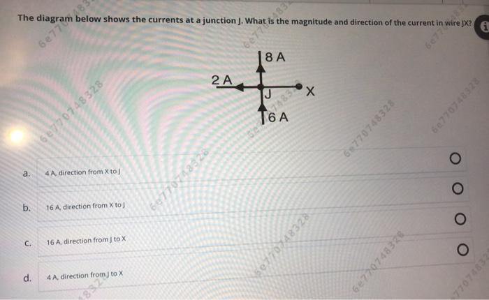Solved Om to X The diagram below shows the currents at a | Chegg.com